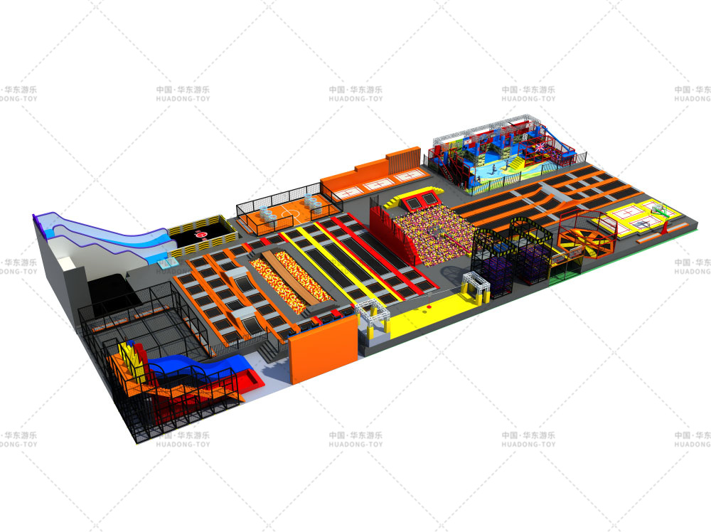แทรมโพลีน สนามเด็กเล่นในร่ม HD-SBC022-22316