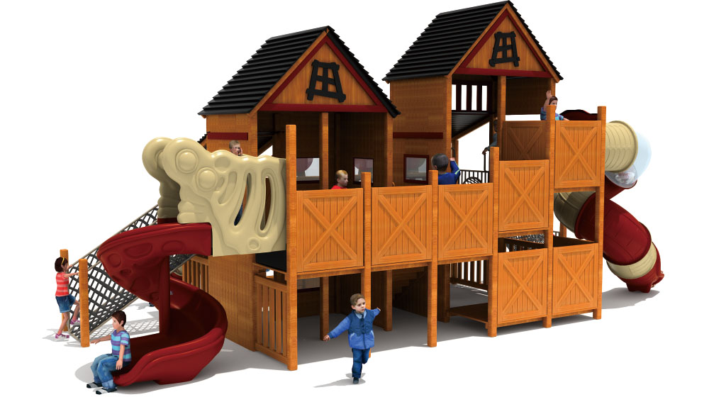 สนามเด็กเล่นไม้ Wood Magic House Series HD-MMF001-21391