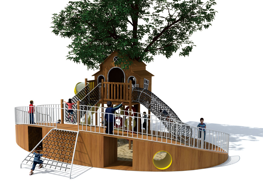 สนามเด็กเล่นไม้ Wood Magic House Series HD-MMF016-21393